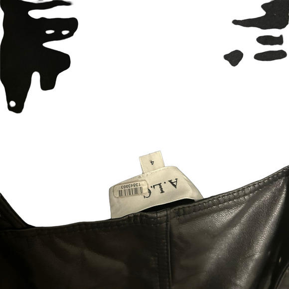 A.L.C. Braelyn Jumpsuit Faux Leather Black Size 4 - Picture 11 of 12